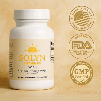 SOLYN Vitamin D3 Mood & Energy Support for Women